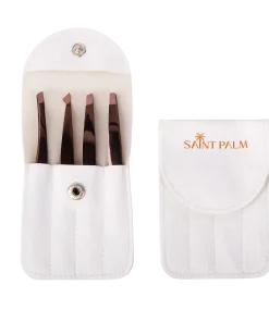 White Leather Tweezers Set Saint Palm